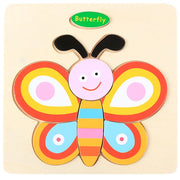 Baby Toys 3D Wooden Puzzle Jigsaw Toys for Children Cartoon Animal Puzzles Intelligence Kids Early Educational Brain Teaser Toys