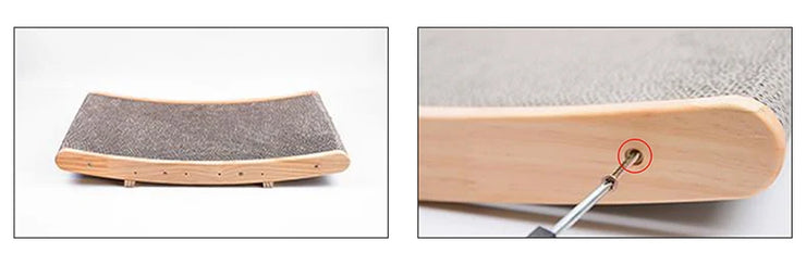 Cat Scratcher Board Wooden Frame Detachable Scrapers Bed 3 In 1 Scratching Post Anti-Scratch Toys Training Grinding Claw Cats