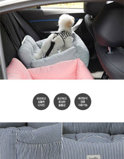 Car Kennel Small Size Dogs Co-Pilot Rear Pet Safety Seat Cushion Removable and Washable out Car Mat