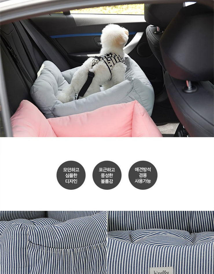 Car Kennel Small Size Dogs Co-Pilot Rear Pet Safety Seat Cushion Removable and Washable out Car Mat