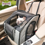 Portable Foldable Pet Car Carrier Double Fixed Three-Door Dogs and Cats Car Seat Car Mat Removable and Washable