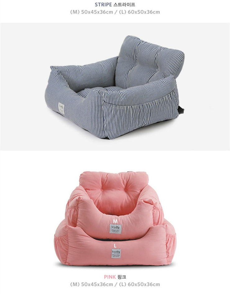 Car Kennel Small Size Dogs Co-Pilot Rear Pet Safety Seat Cushion Removable and Washable out Car Mat