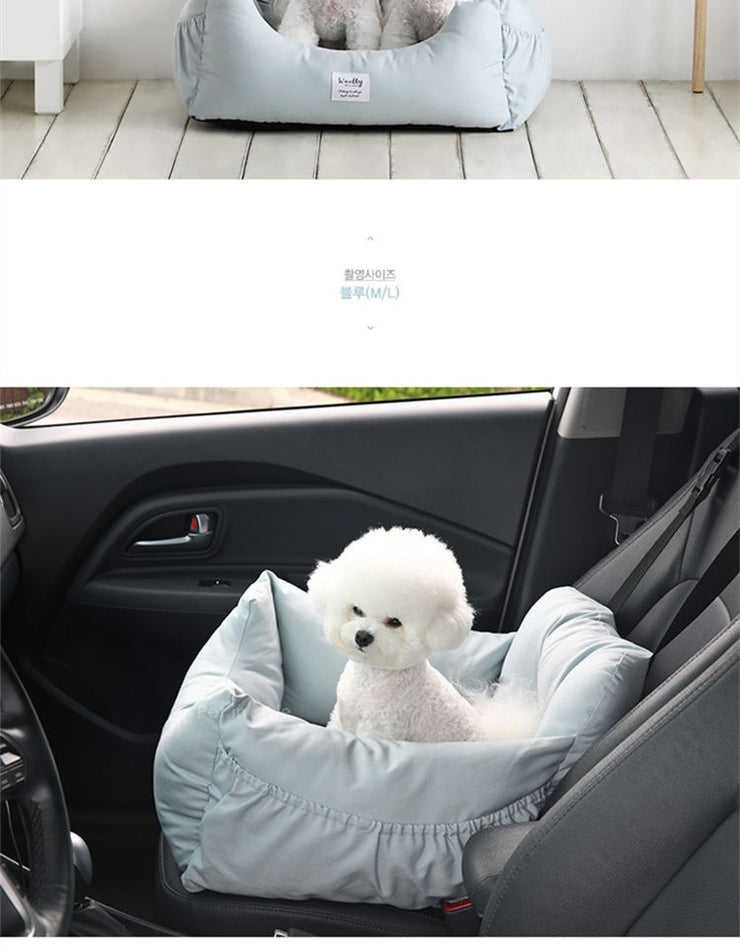 Car Kennel Small Size Dogs Co-Pilot Rear Pet Safety Seat Cushion Removable and Washable out Car Mat