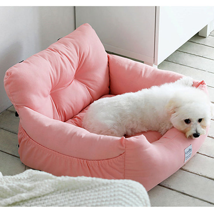 Car Kennel Small Size Dogs Co-Pilot Rear Pet Safety Seat Cushion Removable and Washable out Car Mat
