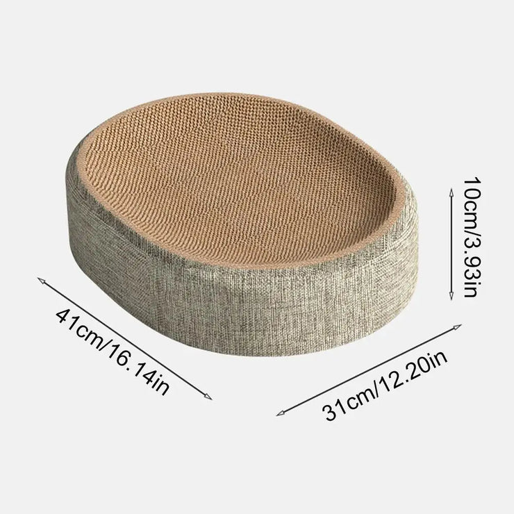 Cat Scratcher Cat Scratch Bed Sturdy Scratcher Pad Oval Cat Scratch Pad Bowl Nest Multifunctional Pet Sleeping Mat for Indoor