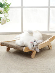 Cat Scratcher Board Wooden Frame Detachable Scrapers Bed 3 In 1 Scratching Post Anti-Scratch Toys Training Grinding Claw Cats
