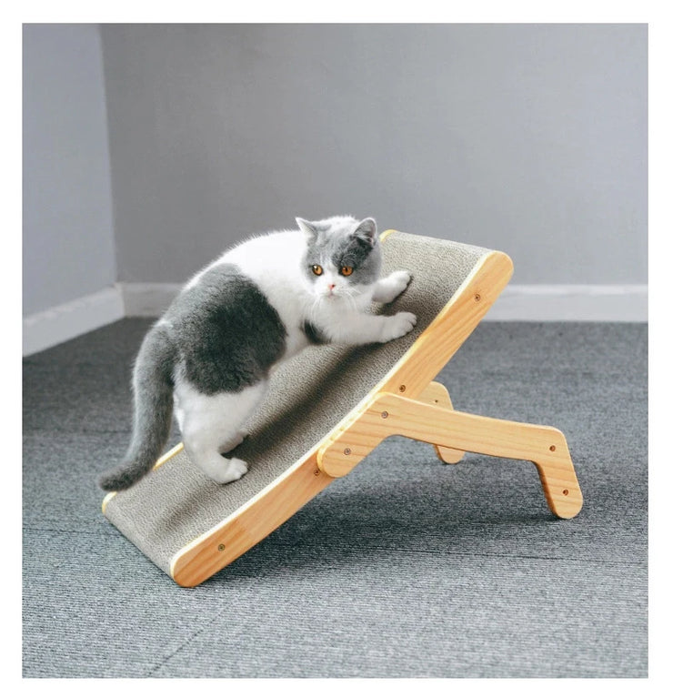 Cat Scratcher Board Wooden Frame Detachable Scrapers Bed 3 In 1 Scratching Post Anti-Scratch Toys Training Grinding Claw Cats
