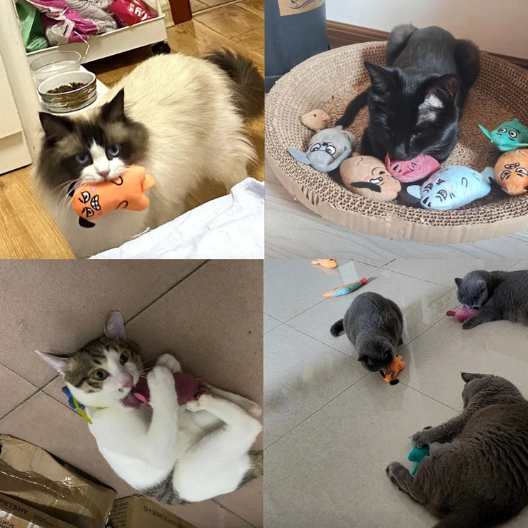 Catnip Mouse Toys Funny Interactive Plush Cat Toy for Cute Cats Teeth Grinding Catnip Toys for Kitten Chew Toys Pets Accessories