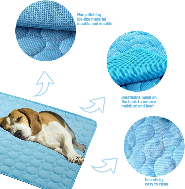 Pet Ice Silk Mat Dog Mat Summer Cool Mat Cooling Breathable Cat Cool Mat Cooling Supplies Dog Pet Mat For Cat Washable
