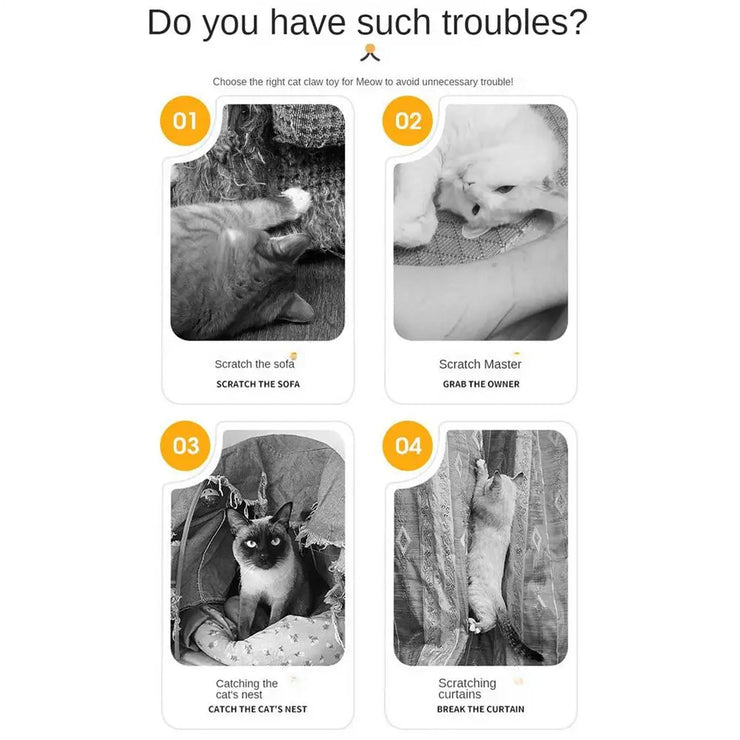 Cat Scratcher Cat Scratch Bed Sturdy Scratcher Pad Oval Cat Scratch Pad Bowl Nest Multifunctional Pet Sleeping Mat for Indoor