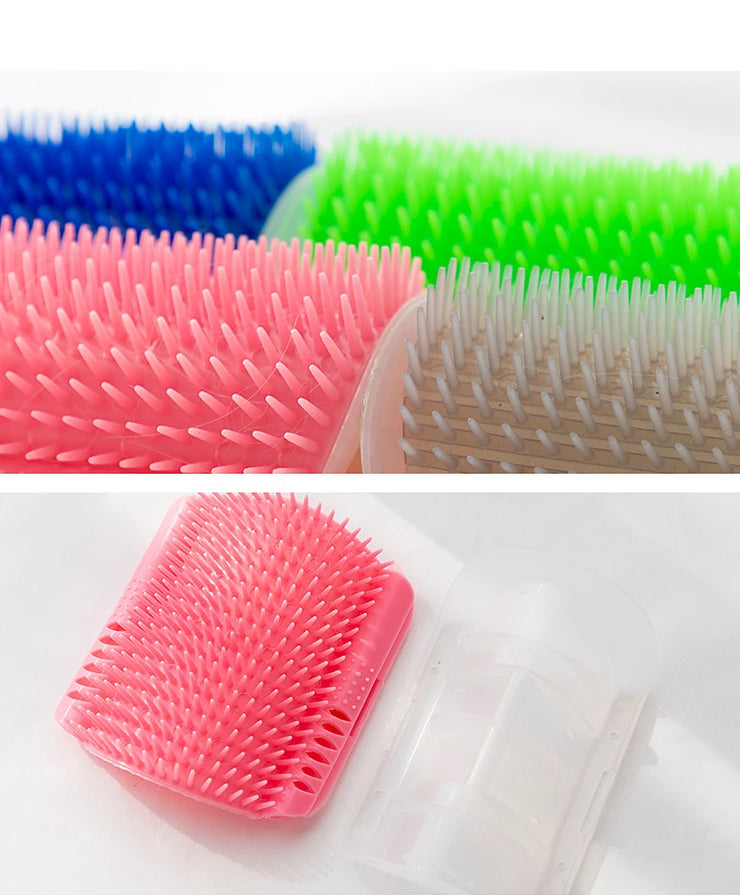 Cat Self Groomer With Catnip Soft Cats Wall Corner Massage Cat Comb Brush Rubs The Face With A Tickling Comb Pet Grooming Supply