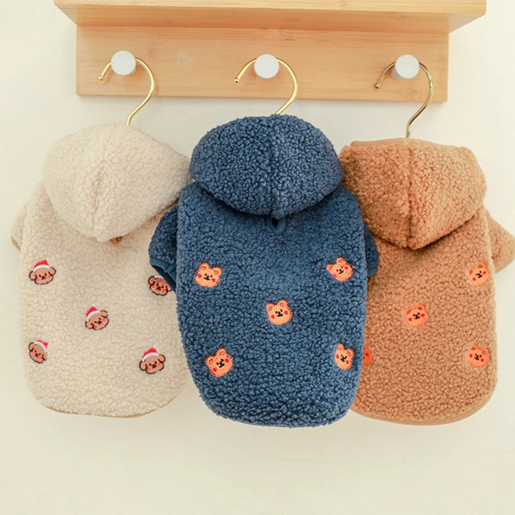 Winter Dog Cat Coat Warm Fleece Pet Clothes Hooded Coat Down Jacket Puppy Pet Clothing for Dogs Chihuahua Yorkie Pug Outfits