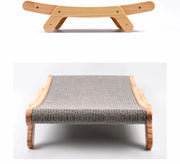 Cat Scratcher Board Wooden Frame Detachable Scrapers Bed 3 In 1 Scratching Post Anti-Scratch Toys Training Grinding Claw Cats