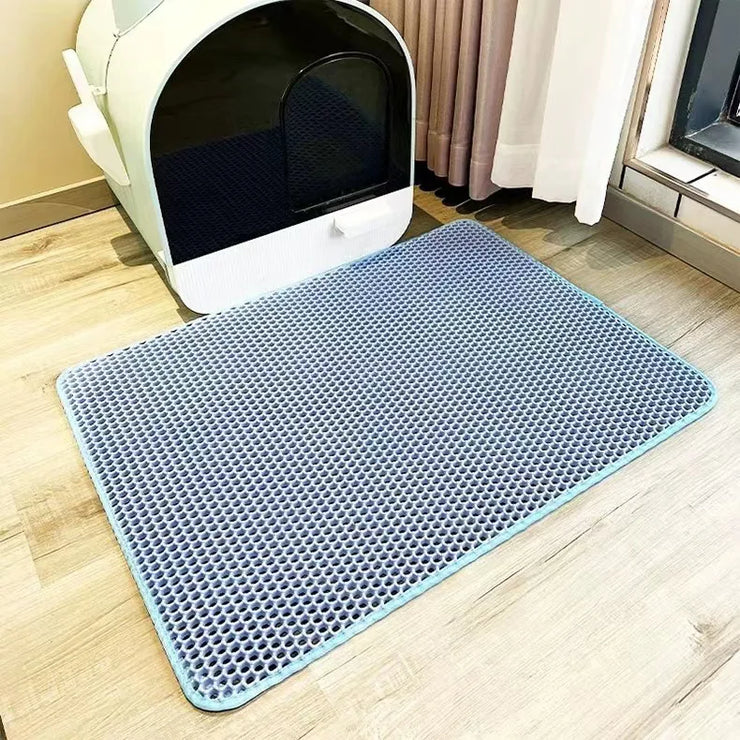 EVA Double Layer Cat Litter Pad Waterproof Non-slip Sand Basin Filter Kitten Dog Washable Easy Cleaning Pet Accessories