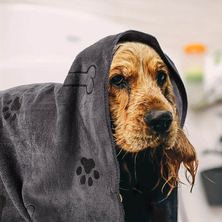 Dog Towel Drying Dog Cat Pet Towel, Puppy Microfiber Quick-drying Dog Claw Bath Towel, Pet Bath Products Absorbent Medium Dogs