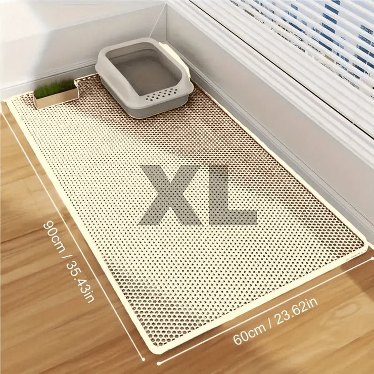Double-layer EVA cat litter mat, splash-proof mat, cat litter basin filter and water leakage control sand pad, washable, easy