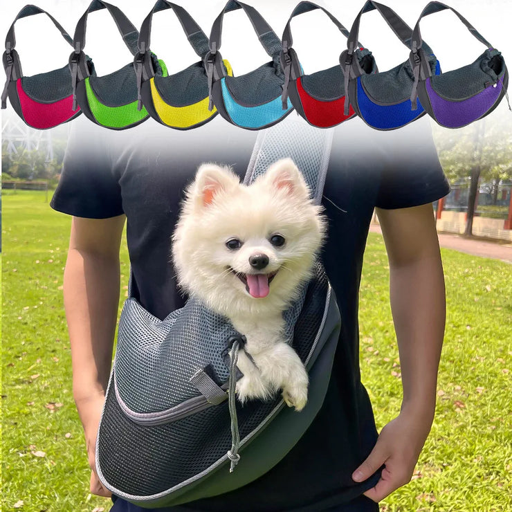 Pet Cat Dog Carrier Backpack Travel Tote Shoulder Bags Mesh Sling Carry Pack Pet Carrying Supplies Crossbody Shoulder Bag
