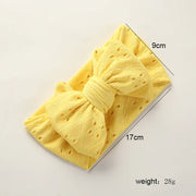 Baby Girl Bows Headband Newborn Turban Hole Hairband Embroidery Accessory Kids HairBand Outdoor Summer Toddler children HeadWrap