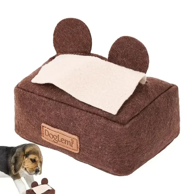 Interactive Treat, Feeder, Pet Toys, Nosework Training, Sniffing,Tissue Box Snuffle Toy for Cats Dogs