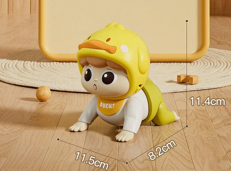 Baby Crawling Toys with Sound Electric Baby Doll Toy for Toddler Learn To Climb Educational Toddler Moving Toy 0-6-12Months Gift