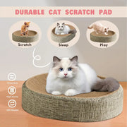 Cat Scratcher Cat Scratch Bed Sturdy Scratcher Pad Oval Cat Scratch Pad Bowl Nest Multifunctional Pet Sleeping Mat for Indoor