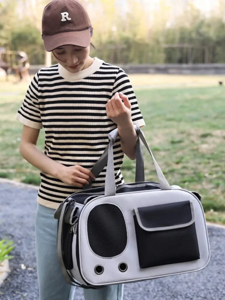 Portable Pet Dog Carrier Bag Portable Foldable Shoulder Bag Outdoor Handbag Transport Bag for Small Dogs Cats Pet Supplies