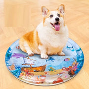Water Sensory Play Mat Thickened Inflatable Water Mat For Cat And Dog Pet Playmat With Fish Sea Ocean Theme Sensory Toy Water