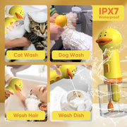 Electric Dog Shampoo Dispenser Dog Shampoo Sprayer Duck Shampoo Foamer for Pet, Foaming Soap Dispenser for Bathtub, Kitchen Sink