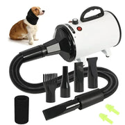 Dog Hair Dryer Pet Grooming Dryer 2-in-1 Smart Silent Dog Hair Dryer with High Power Negative Ions Sorting and Rinse Dogs