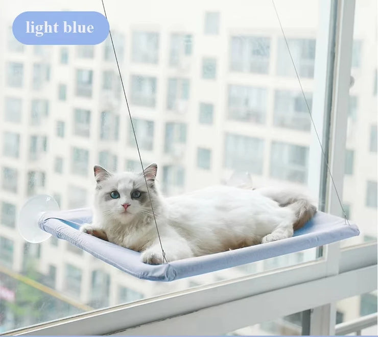 Soft cat window hammock Comfortable perch for cat naps Firmly mounted, Load-bearing, perfect for saving space