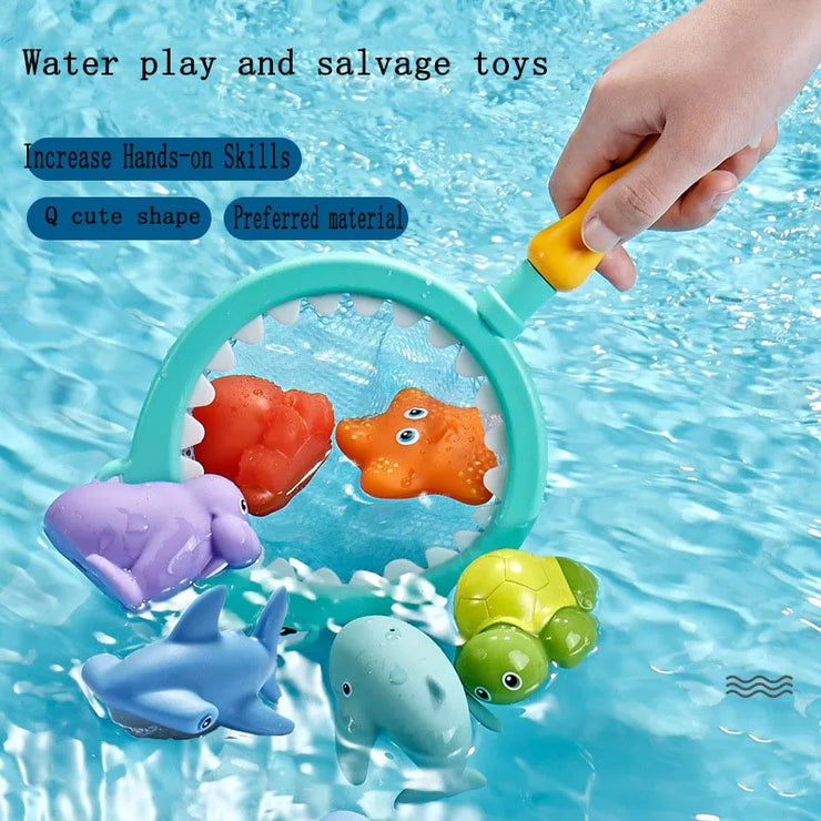 Baby Bath Toys Bathtub Colorful Toys Waterproof Bath Toys for Toddler Infant Boys Girls 0~3years Gift