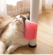 Cat Self Groomer With Catnip Soft Cats Wall Corner Massage Cat Comb Brush Rubs The Face With A Tickling Comb Pet Grooming Supply