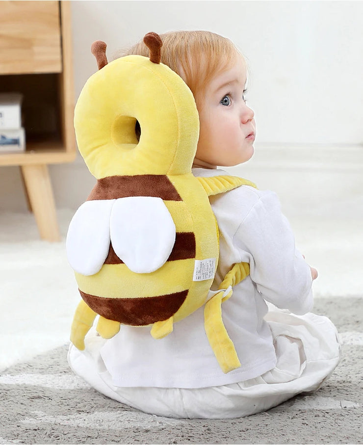 Head Back Protector Baby Protect Pillow Learn Walk Headgear Prevent Injured Safety Pad  prevention Fall Cartoon Bee Kids Pillows