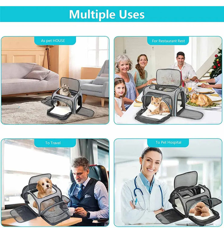 Pet Carriers Backpack Portable Breathable Foldable Shoulder Bag Cat Dog Carrier Bags Outgoing Travel Pets Handbag Transport Bag