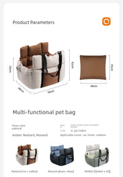 Qiao's Car Nest Doghouse Cathouse Car Pet Mat Car Diaper Bag Dog Safety Seat Car Handy Gadget