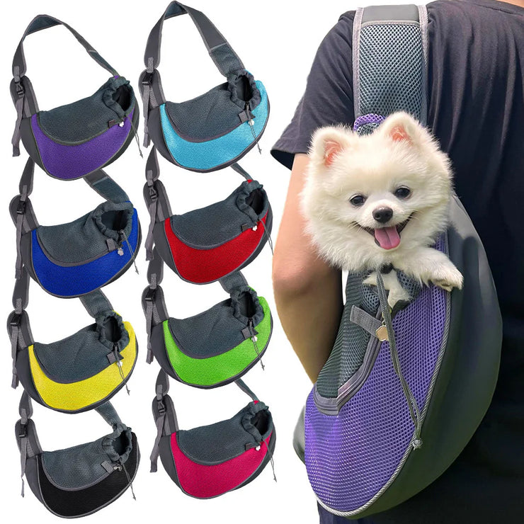 Pet Cat Dog Carrier Backpack Travel Tote Shoulder Bags Mesh Sling Carry Pack Pet Carrying Supplies Crossbody Shoulder Bag