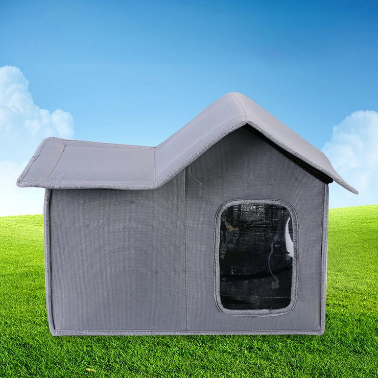 Outdoor Cat House Detachable Roof Design Pet Bed Waterproof Large Space Breathable Easy To Disassemble Cat and Dog Universal Bed