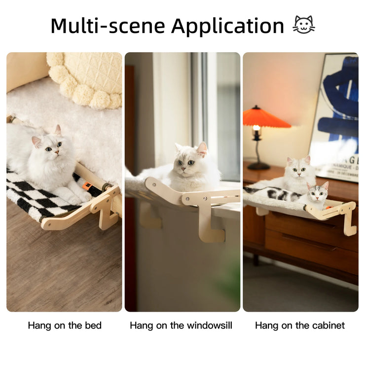 Cat House Window Perch Winter Mat Easy Washable Fabric Hammock Hanging Bed for Pet Seat Nest Bearing Cushion Shelf Sleep Seat