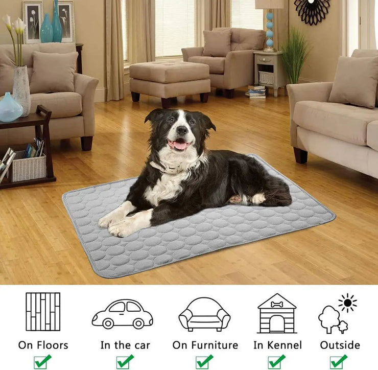 Pet Ice Silk Mat Dog Mat Summer Cool Mat Cooling Breathable Cat Cool Mat Cooling Supplies Dog Pet Mat For Cat Washable