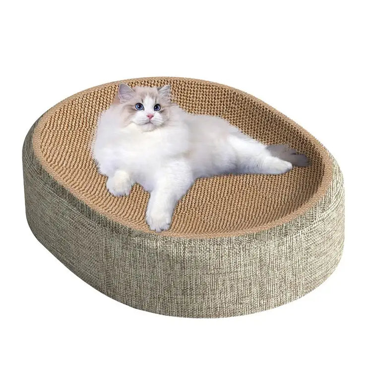 Cat Scratcher Cat Scratch Bed Sturdy Scratcher Pad Oval Cat Scratch Pad Bowl Nest Multifunctional Pet Sleeping Mat for Indoor