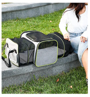 Pet Bag 1PC Cats and Dogs Chest Breathable Folding Portable Trolley Double Shoulder Handheld Crossbody Outdoor Bag Pet Products