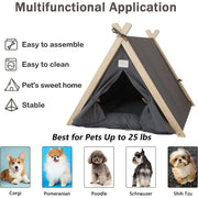 Pet Tent House Foldable and Removable Portable Comfortable and Breathable Cat House Stable Dog House with Thick Pad Pet Supplies