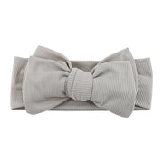 Solid Ribbed Cotton Baby Headband Big Bow Double Layers Knotted Headwraps Newborn Boys Girls Elastic Hair Bands Accessories