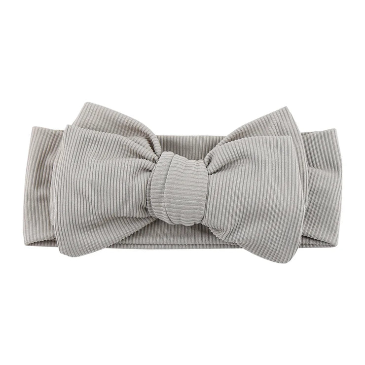 Solid Ribbed Cotton Baby Headband Big Bow Double Layers Knotted Headwraps Newborn Boys Girls Elastic Hair Bands Accessories