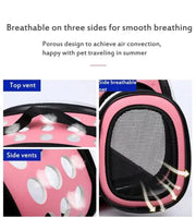 Pet Shoulder Crossbody Bag  Breathable and Portable Pet Outing Cat Backpack Outdoor Travel Handbag, Small Dog Folding Bag