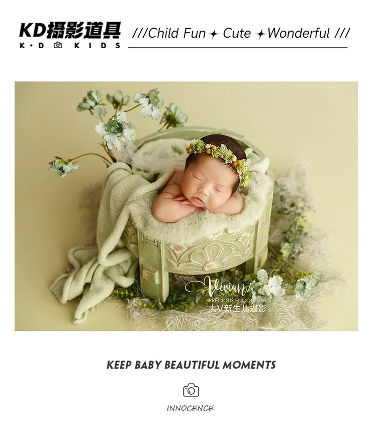Baby Head Flower Photography Props Adjustable Artificial Flower Shooting Headband Newborn Photo Bow Pearl Headgear Accessories