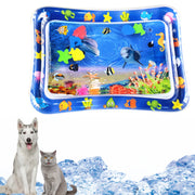 Water Sensory Play Mat Toy Thickened Inflatable Water Mat For Cat And Dog Water Sensor Mat Water Sensory Playmat With Fish Sea