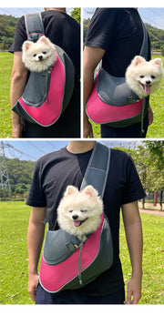 Pet Cat Dog Carrier Backpack Travel Tote Shoulder Bags Mesh Sling Carry Pack Pet Carrying Supplies Crossbody Shoulder Bag