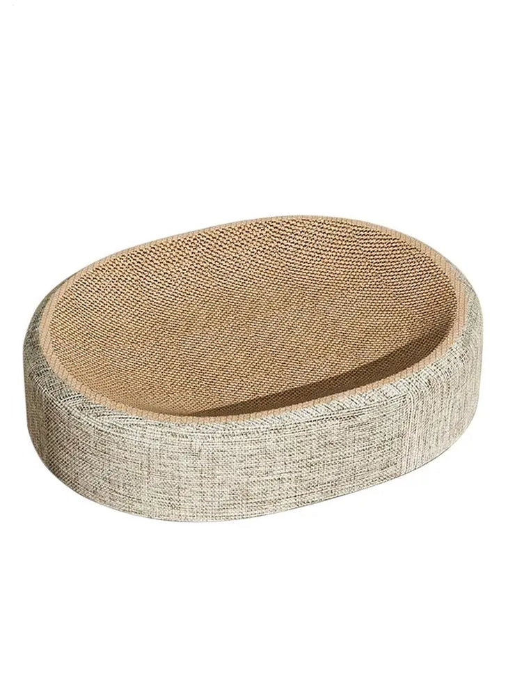 Cat Scratcher Cat Scratch Bed Sturdy Scratcher Pad Oval Cat Scratch Pad Bowl Nest Multifunctional Pet Sleeping Mat for Indoor