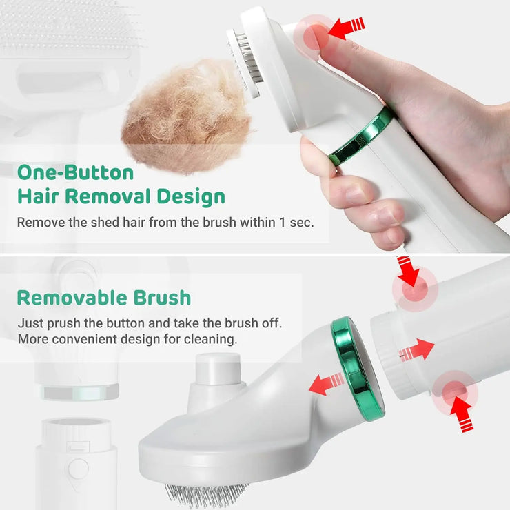 Pet Hair Dryer for Dogs Portable 2-in-1 Dog Desmotor Blower Dog with Blower Thermostat for Puppy Cleaning Dog Grooming Pet Dries